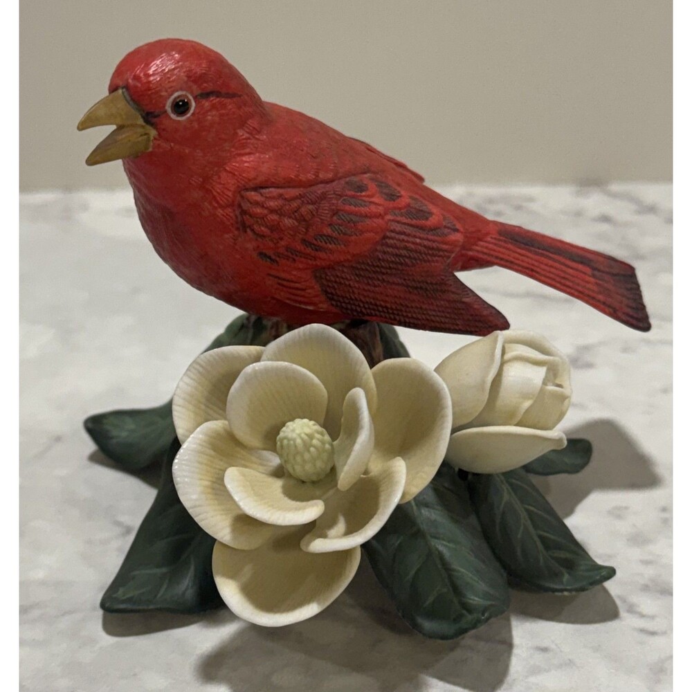 1996 Lenox Fine Porcelain Summer Tanager Bird Figurine